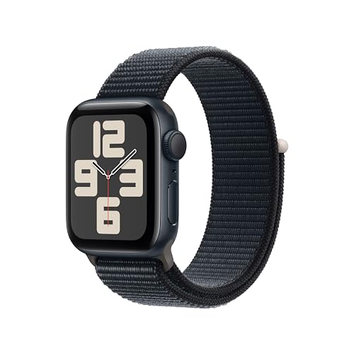 0194253769767 - APPLE WATCH SE (2ND GEN) SMARTWATCH WITH MIDNIGHT ALUMINUM CASE WITH MIDNIGHT SPORT LOOP. FITNESS & SLEEP TRACKER, CRASH DETECTION, HEART RATE MONITOR, CARBON NEUTRAL