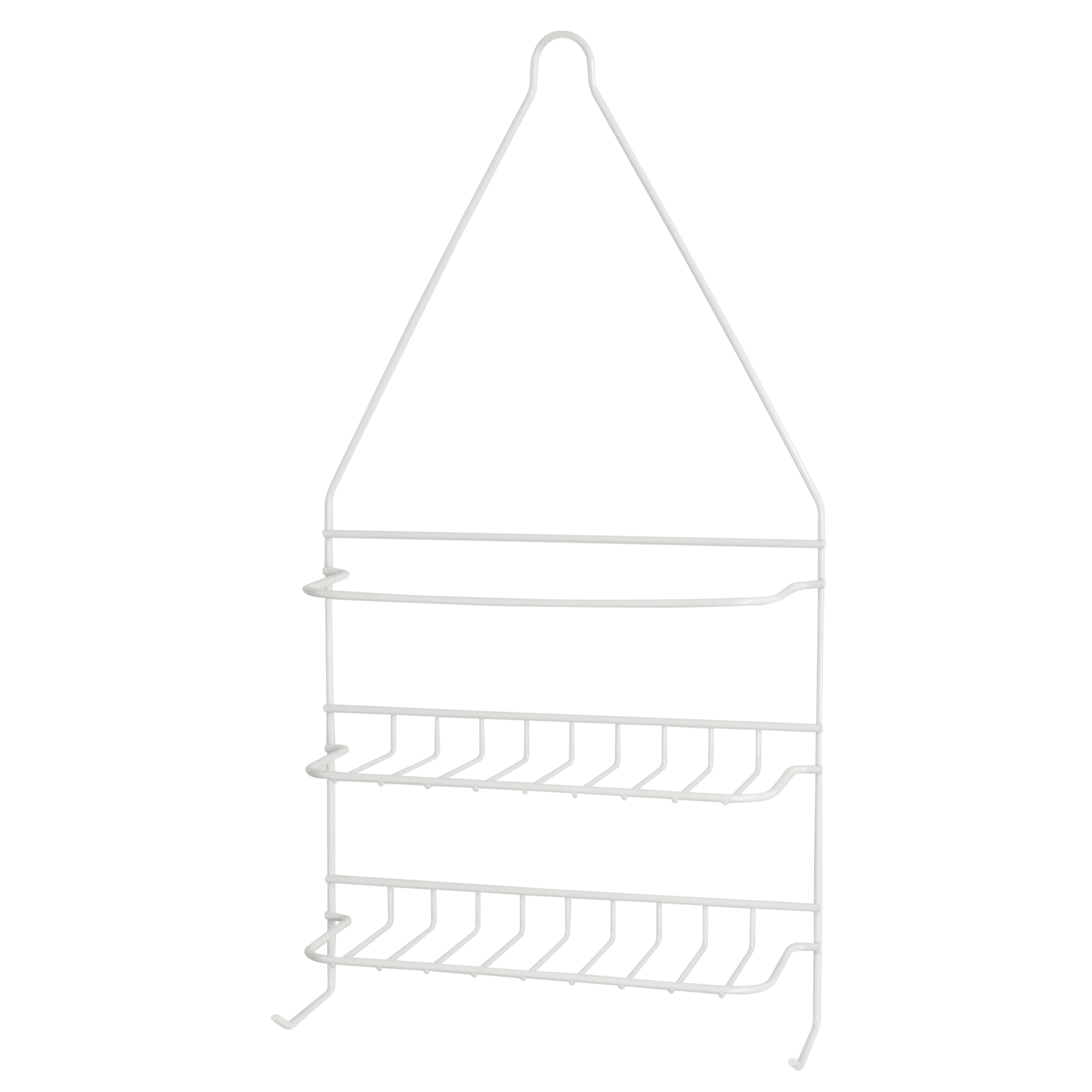 0019442516062 - BASIC SHOWER CADDY WITH 2 SHELVES WHITE
