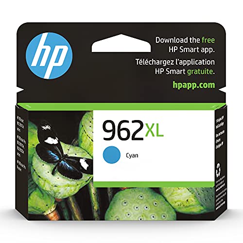 0194441026573 - HP 962XL CYAN HIGH-YIELD INK CARTRIDGE | WORKS WITH HP OFFICEJET 9010 SERIES, HP OFFICEJET PRO 9010, 9020 SERIES | ELIGIBLE FOR INSTANT INK | 3JA00AN