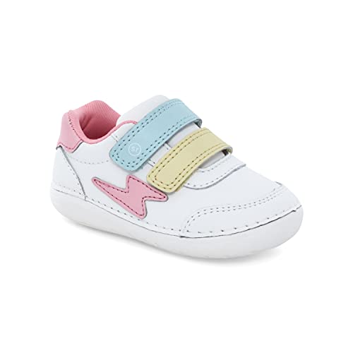 0194654776883 - STRIDE RITE BABY GIRLS SM KENNEDY ATHLETIC SNEAKER, WHITE/PINK, 3.5 INFANT US
