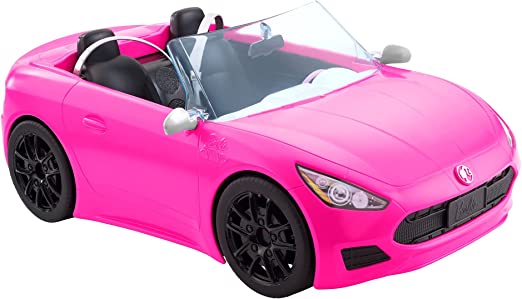 0194735001750 - BARBIE CONVERTIBLE 2-SEATER VEHICLE, PINK CAR WITH ROLLING WHEELS & REALISTIC DETAILS, GIFT FOR 3 TO 7 YEAR OLDS