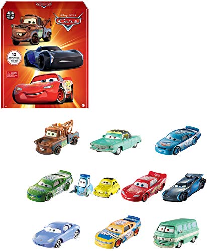 0194735002818 - DISNEY PIXAR CARS FLORIDA INTERNATIONAL SPEEDWAY DIE-CAST 10-PACK, 1:55 SCALE VEHICLES FOR RACING & STORYTELLING FUN, GIFT FOR KIDS AGES 3 YEARS AND OLDER