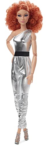 0194735004928 - BARBIE SIGNATURE BARBIE LOOKS DOLL (RED CURLY HAIR, ORIGINAL BODY TYPE), FULLY POSABLE FASHION DOLL, GIFT FOR COLLECTORS
