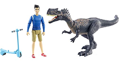 0194735005475 - JURASSIC WORLD HUMAN & DINO PACK KENJI & MONOLOPHOSAURUS ACTION FIGURES, SEGWAY ACCESSORY, CAMP CRETACEOUS MOVABLE JOINTS & AUTHENTIC SCULPT, KIDS GIFT AGES 4 YEAR & OLDER