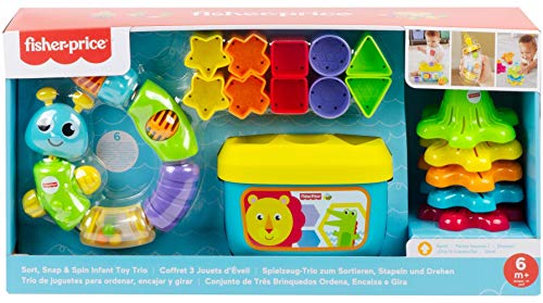 0194735005697 - FISHER-PRICE SORT, SNAP & SPIN INFANT TOY TRIO