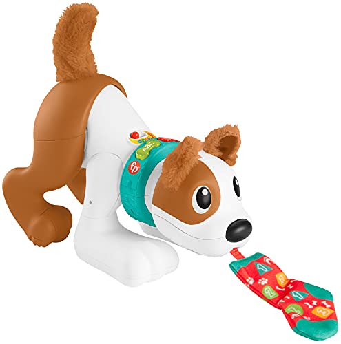 0194735008438 - FISHER-PRICE 123 CRAWL WITH ME PUPPY, ELECTRONIC DOG INFANT CRAWLING TOY WITH MUSIC AND SMART STAGES LEARNING CONTENT FOR INFANTS AND TODDLERS