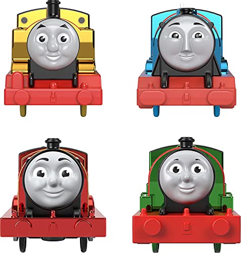0194735008896 - THOMAS & FRIENDS THOMAS, PERCY, JAMES & GORDON – SET OF CLASSIC MOTORIZED TOY TRAIN ENGINES FOR PRESCHOOL KIDS AGES 3 YEARS & OLDER