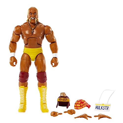 0194735021529 - WWE HULK HOGAN ELITE COLLECTION ACTION FIGURE, 6-INCH POSABLE COLLECTIBLE GIFT FOR WWE FANS AGES 8 YEARS OLD & UP