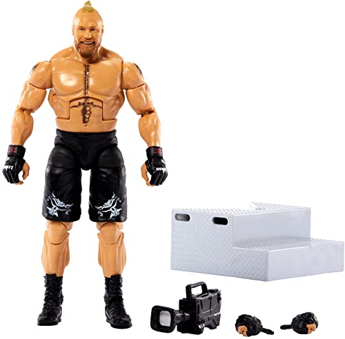 0194735021659 - WWE BROCK LESNAR ELITE COLLECTION ACTION FIGURE, 6-INCH POSABLE COLLECTIBLE GIFT FOR WWE FANS AGES 8 YEARS OLD & UP