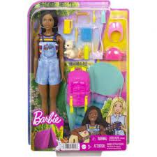0194735022403 - BARBIE IT TAKES TWO “BROOKLYN” CAMPING DOLL (11.5 IN BRUNETTE WITH BRAIDS) WITH PET PUPPY, BACKPACK, SLEEPING BAG & 10 CAMPING ACCESSORIES, GIFT FOR 3 TO 7 YEAR OLDS