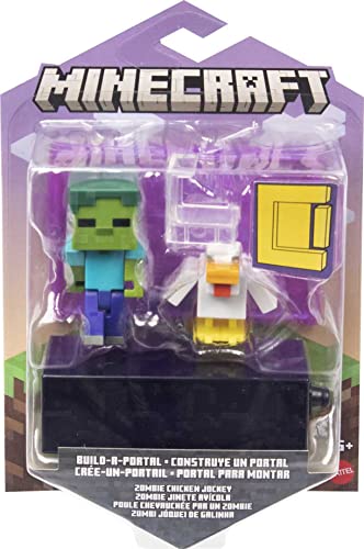 0194735031788 - MATTEL MINECRAFT BUILD-A-PORTAL FIGURES, 3.25-IN ACTION FIGURE WITH PORTAL PIECE & ACCESSORY, VIDEO GAME-INSPIRED BUILDING TOY, COLLECTIBLE GIFT FOR AGES 6 YEARS & OLDER