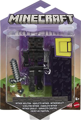 0194735031849 - MATTEL MINECRAFT CRAFT-A-BLOCK ASSORTMENT FIGURES, AUTHENTIC PIXELATED VIDEO-GAME CHARACTERS, ACTION TOY TO CREATE, EXPLORE AND SURVIVE, COLLECTIBLE GIFT FOR FANS AGE 6 YEARS AND OLDER