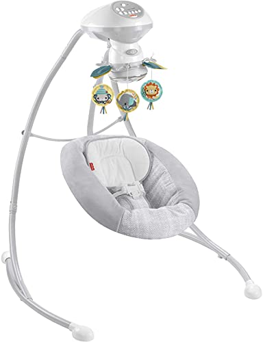 0194735034734 - FISHER-PRICE HEARTHSTONE SWING, TWO MOTION BABY SWING SEAT WITH MUSIC, SOUNDS, AND MOTORIZED MOBILE