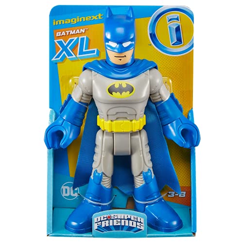 0194735038053 - FISHER-PRICE IMAGINEXT DC SUPER FRIENDS BATMAN XL – DEFENDER BLUE, 10-INCH-TALL POSEABLE FIGURE FOR PRESCHOOL KIDS AGES 3 TO 8 YEARS