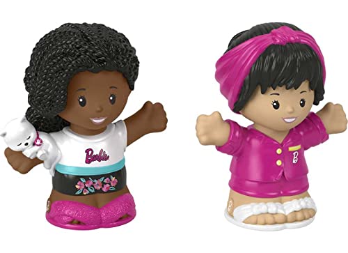 0194735055463 - FISHER-PRICE BARBIE SLEEPOVER FIGURE SET LITTLE PEOPLE, 2-PACK OF TOYS FOR TODDLER AND PRESCHOOL PRETEND PLAY