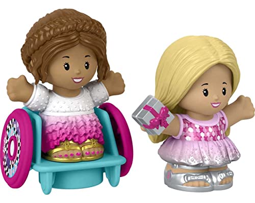 0194735055487 - FISHER-PRICE BARBIE PARTY FIGURE SET LITTLE PEOPLE, 2-PACK OF TOYS FOR TODDLER AND PRESCHOOL PRETEND PLAY