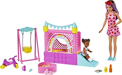 0194735062898 - BARBIE SKIPPER BABYSITTERS INC. BOUNCE HOUSE PLAYSET WITH SKIPPER BABYSITTER DOLL, TODDLER DOLL, SWING & ACCESSORIES, TOY FOR 3 YEAR OLDS & UP