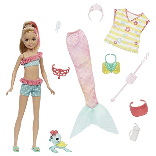 0194735066940 - BARBIE MERMAID POWER STACIE DOLL WITH 10 PIECES INCLUDING CLOTHING, MERMAID TAIL, PET & ACCESSORIES, TOY FOR 3 YEAR OLDS & UP