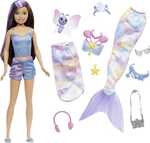 0194735066971 - BARBIE MERMAID POWER SKIPPER DOLL WITH 10 PIECES INCLUDING CLOTHING, MERMAID TAIL, PET & ACCESSORIES, TOY FOR 3 YEAR OLDS & UP