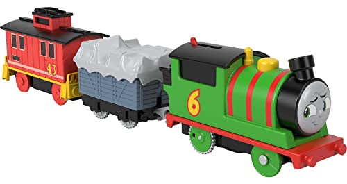 0194735073054 - THOMAS & FRIENDS FISHER-PRICE PERCY & BRAKE CAR BRUNO MOTORIZED BATTERY-POWERED TOY TRAIN SET FOR PRESCHOOL KIDS AGES 3 YEARS AND UP