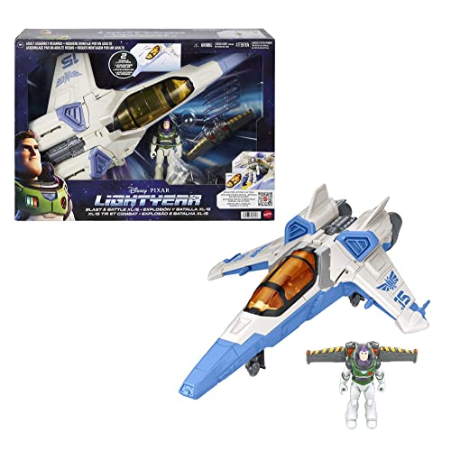 0194735087693 - DISNEY PIXAR LIGHTYEAR BLAST & BATTLE XL-15 SPACESHIP, 20 INCH LONG AUTHENTIC BUZZ FIGURE, HERO MOMENT MOVIE COLLECTABLE, FAN GIFT AGES 4 YEARS & UP