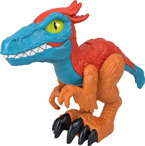 0194735102983 - FISHER-PRICE IMAGINEXT JURASSIC WORLD PYRORAPTOR XL DINOSAUR FIGURE, 10-INCH TALL POSEABLE TOY FOR PRESCHOOL PRETEND PLAY AGES 3 AND UP
