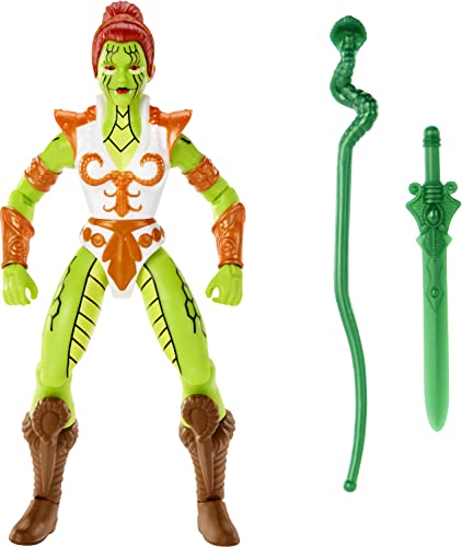 0194735104161 - MASTERS OF THE UNIVERSE ORIGINS TOY, RISE OF SNAKE MEN SNAKE ARMOR TEELA, ARTICULATED COLLECTIBLE MOTU TOY WITH ACCESSORY, MINI COMIC