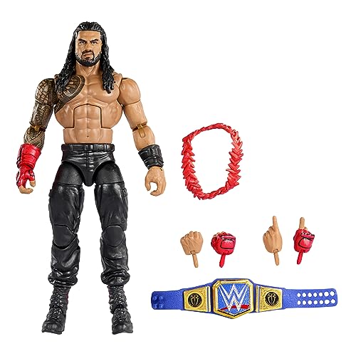 0194735105298 - MATTEL WWE ROMAN REIGNS ELITE COLLECTION ACTION FIGURE WITH ACCESSORIES, ARTICULATION & LIFE-LIKE DETAIL, COLLECTIBLE TOY, 6-INCH