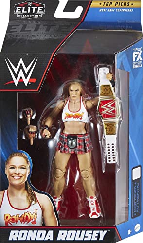0194735105595 - WWE ACTION FIGURES, TOP PICKS ELITE RONDA ROUSEY FIGURE, 6-INCH, COLLECTIBLE WWE TOYS