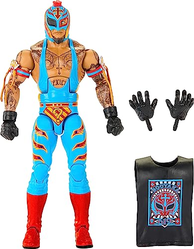 0194735105731 - MATTEL WWE REY MYSTERIO TOP PICKS ELITE COLLECTION ACTION FIGURE, ARTICULATION & LIFE-LIKE DETAIL, INTERCHANGEABLE ACCESSORIES, 6-INCH