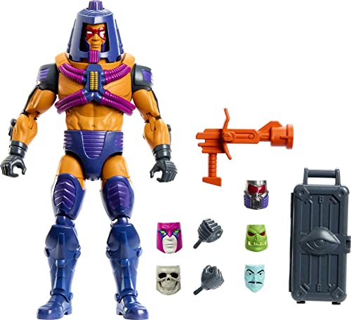 0194735111367 - MASTERS OF THE UNIVERSE MASTERVERSE ACTION FIGURE MAN-E-FACES, DELUXE COLLECTIBLE WITH 6 SWAPPABLE FACE PLATES, ARTICULATED MOTU TOY GIFT