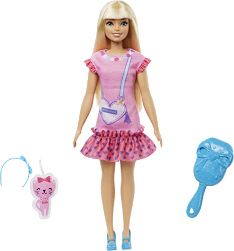 0194735114542 - BARBIE DOLL FOR PRESCHOOLERS, BLONDE HAIR, MY FIRST MALIBU” DOLL, KIDS TOYS AND GIFTS, PLUSH KITTEN, ACCESSORIES, SOFT POSEABLE BODY