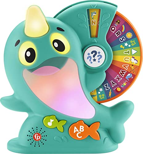 0194735115402 - FISHER-PRICE LINKIMALS MUSICAL LEARNING TOY, LEARNING NARWHAL, TODDLER TOY WITH INTERACTIVE LIGHTS MUSIC AND EDUCATIONAL GAMES