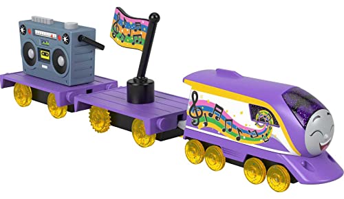 0194735124169 - FISHER-PRICE THOMAS AND FRIENDS DJ KANA TOY TRAIN, DIECAST METAL PUSH-ALONG ENGINE WITH BOOMBOX CARGO FOR PRESCHOOL PRETEND PLAY