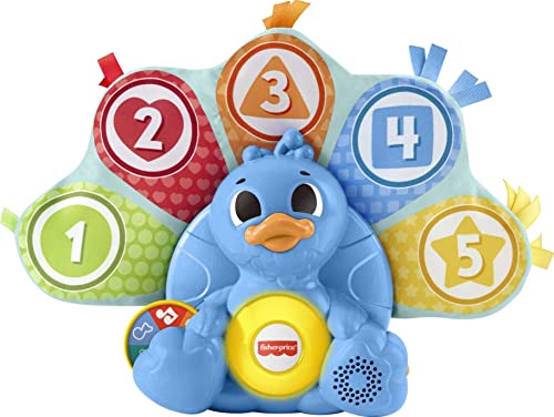 0194735125470 - FISHER-PRICE LINKIMALS COUNTING & COLORS PEACOCK, BABY AND TODDLER ELECTRONIC LEARNING TOY WITH LIGHTS AND MUSIC FOR AGES 9 MONTHS AND UP