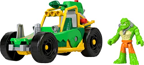 0194735130252 - IMAGINEXT DC SUPER FRIENDS KILLER CROC FIGURE & BUGGY TOY CAR WITH PROJECTILE LAUNCHER FOR PRESCHOOL PRETEND PLAY AGES 3+ YEARS