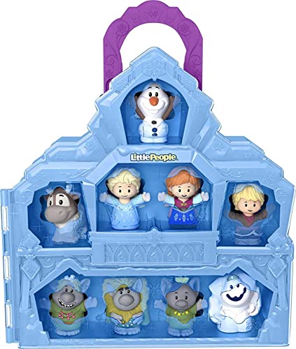 0194735134892 - FISHER-PRICE DISNEY FROZEN PLAYSET & DISPLAY CASE WITH 9 LITTLE PEOPLE FIGURES, CARRY ALONG CASTLE CASE, TODDLER AND PRESCHOOL TOYS