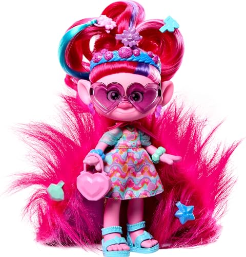 0194735138555 - MATTEL TROLLS BAND TOGETHER FASHION DOLLS & 10+ ACCESSORIES, HAIRSATIONAL REVEALS WITH TRANSFORMING HAIR PIECE