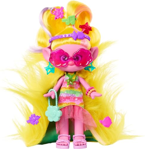 0194735138616 - MATTEL TROLLS BAND TOGETHER FASHION DOLLS & 10+ ACCESSORIES, HAIRSATIONAL REVEALS WITH TRANSFORMING HAIR PIECE