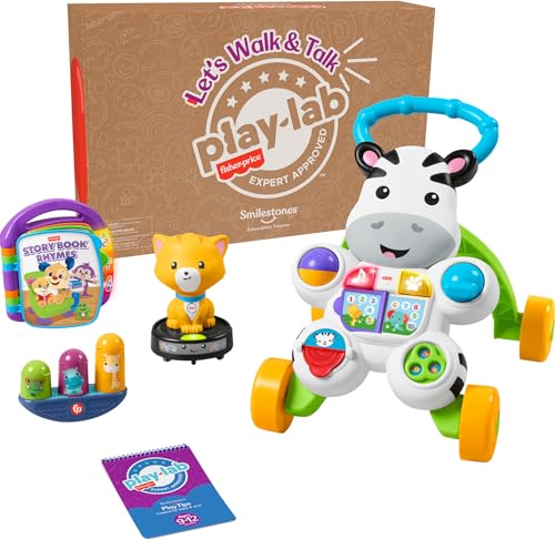 0194735149728 - FISHER-PRICE BABY & TODDLER PLAY KIT LET’S WALK & TALK GIFT SET, DEVELOPMENTAL TOYS & ACTIVITY GUIDE FOR INFANTS AGES 9+ MONTHS