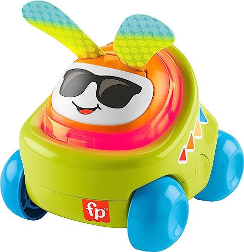 0194735167975 - FISHER-PRICE DJ BUGGY BABY TOY CAR WITH LIGHTS MUSIC SOUNDS AND LEARNING SONGS FOR CRAWLING PLAY, GREEN