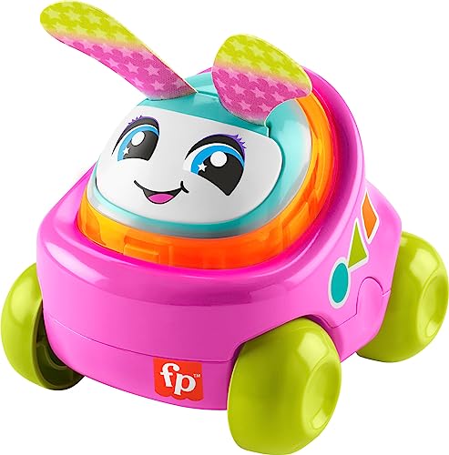 0194735167982 - FISHER-PRICE DJ BUGGY BABY TOY CAR WITH LIGHTS MUSIC SOUNDS AND LEARNING SONGS FOR CRAWLING PLAY, PINK