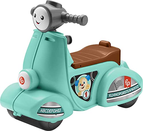 0194735168132 - FISHER-PRICE LAUGH & LEARN TODDLER RIDE-ON TOY, SMART STAGES CRUISE ALONG SCOOTER WITH LIGHTS MUSIC AND LEARNING FOR AGES 1 YEAR AND UP