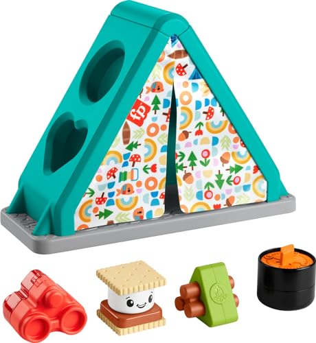 0194735170081 - FISHER-PRICE SHAPE SORTER S’MORE SHAPES CAMPING TENT BABY TOY FOR AGES 6+ MONTHS