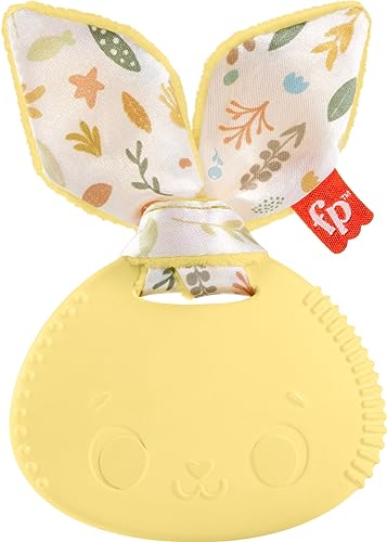 0194735171378 - FISHER PRICE BABY SENSORY TOY SNUGGLE BUNNY TEETHER, BPA-FREE WITH FINE MOTOR ACTIVITY FOR NEWBORNS AGES 3+ MONTHS