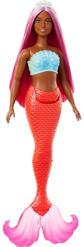 0194735183708 - BARBIE MERMAID DOLLS WITH FANTASY HAIR AND HEADBAND ACCESSORIES, MERMAID TOYS WITH SHELL-INSPIRED BODICES AND COLORFUL TAILS