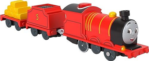 0194735194575 - THOMAS & FRIENDS MOTORIZED TOY TRAIN TALKING JAMES BATTERY-POWERED ENGINE WITH SOUNDS & PHRASES FOR PRESCHOOL KIDS 3+ YEARS