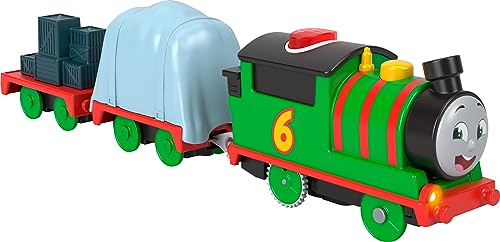 0194735194964 - THOMAS & FRIENDS MOTORIZED TOY TRAIN TALKING PERCY BATTERY-POWERED ENGINE WITH SOUNDS & PHRASES FOR PRESCHOOL KIDS 3+ YEARS
