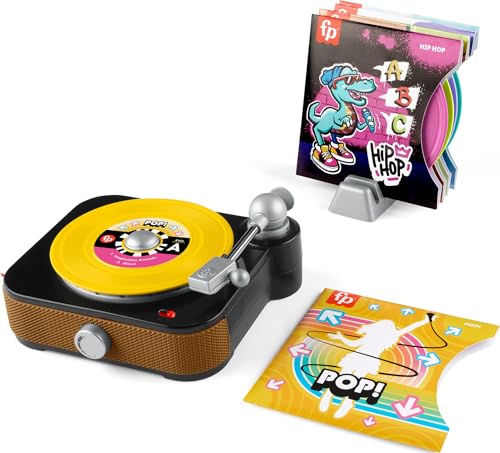0194735241040 - FISHER-PRICE MUSICAL TOY, ROCKIN’ RECORD PLAYER FOR PRESCHOOL PRETEND PLAY FOR KIDS AGES 3+ YEAR