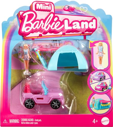 0194735245246 - BARBIE MINI BARBIELAND DOLL & TOY VEHICLE SETS, 1.5-INCH DOLL & ICONIC TOY VEHICLE WITH COLOR-CHANGE SURPRISE (STYLES MAY VARY)